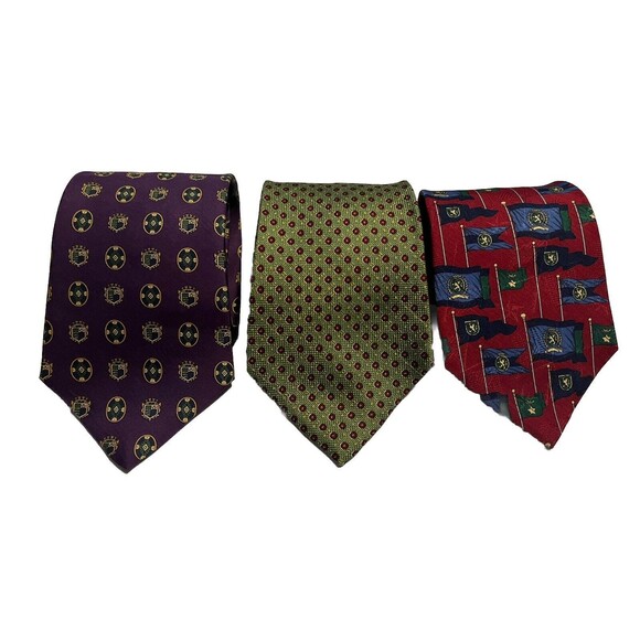 Lot of 3 TOMMY HILFIGER Neck Ties 100% Silk Excellent Condition! - Picture 1 of 8